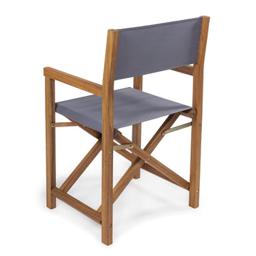 Cukor Classic Vintage Outdoor Acacia Wood Folding Director Chair with Canvas Seat - JONATHAN Y